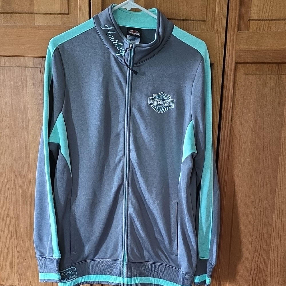 Harley-Davidson Gray and Aqua Jacket
